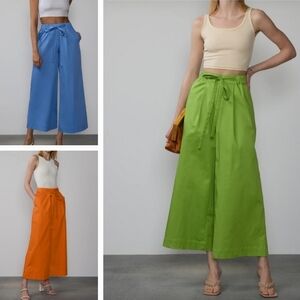 New York & Company Wide-Leg Pants in Blue, Green, and Orange